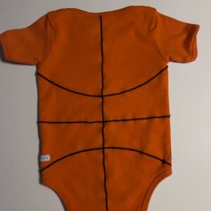 Rugged Butts Basketball baby One Piece Size 18‎ Mo- 24 Mo Bodysuit Orange Waffle